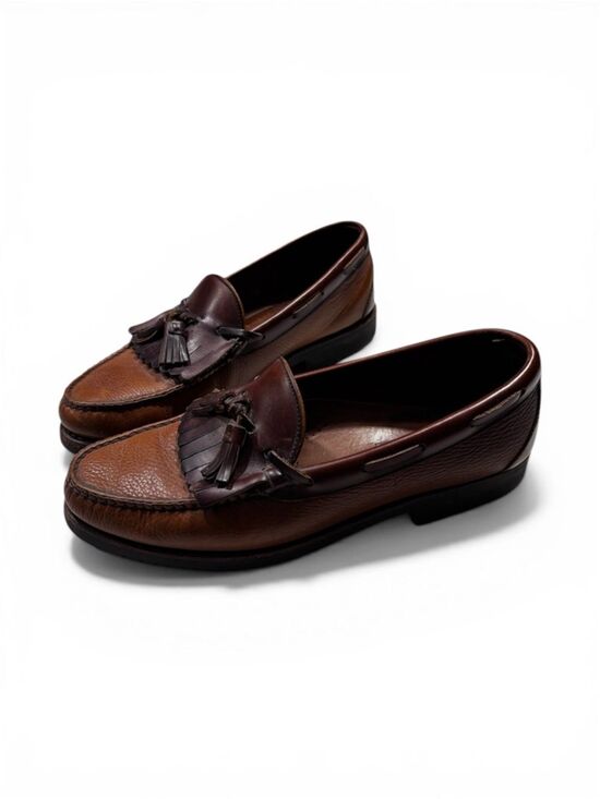 VTG Allen Edmonds Classic Nashua Brown Leather Kiltie Tassels Loafers Men’s 9.5 main image 11